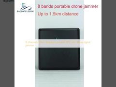 8 चैनल 1.5 किमी दूरी पोर्टेबल एफपीवी यूएवी ड्रोन सिग्नल जैमर