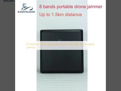 8 चैनल 1.5 किमी दूरी पोर्टेबल एफपीवी यूएवी ड्रोन सिग्नल जैमर