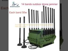 14 चैनल आउटडोर जलरोधक एंटी ड्रोन सिग्नल जैमर 700W उच्च शक्ति