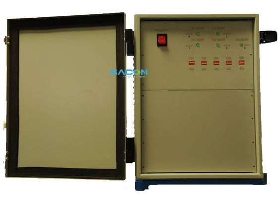 जेल जेल/सैन्य के लिए 400W वाटरप्रूफ मोबाइल सेल फोन जैमर 4 बैंड