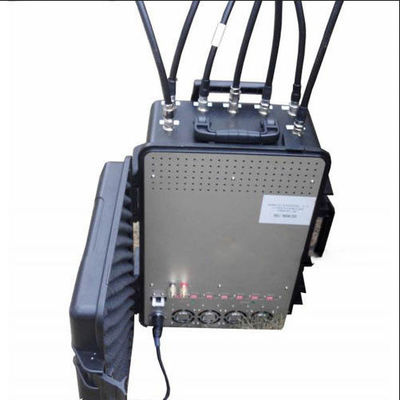 7 बैंड पोर्टेबल कॉनवो बम जैमर सैन्य सिग्नल जैमर सामान मामला 350w
