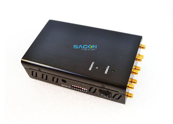 DC12V 4W पोर्टेबल वाईफाई जैमर 20 मीटर जैमिंग रेंज और 1.5 घंटे कार्य समय के लिए 8 ओमनी एंटेना के साथ