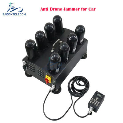 8 चैनल 400W एंटी ड्रोन सिग्नल जैमर 1.5G 2.4G 5.8G 5.2G FPV कार के लिए