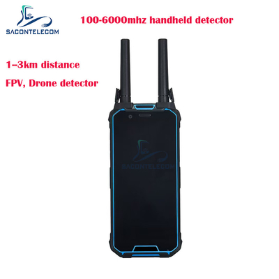 एच2एल 1.5 किमी रेंज हैंडहेल्ड ड्रोन लोकेटर 100-6Ghz पोर्टेबल एफपीवी ड्रोन डिटेक्टर