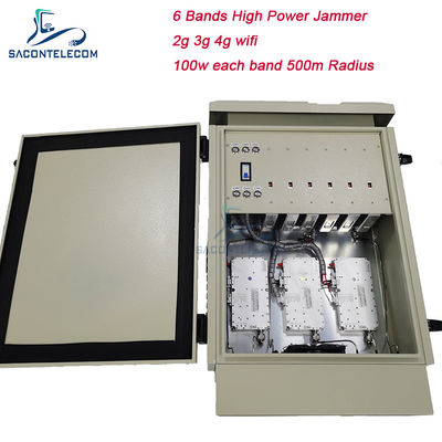 600W वाटरप्रूफ आउटडोर बम जैमर 5G 5.2G 5.8G सिग्नल ब्लॉक के लिए 600m त्रिज्या के साथ