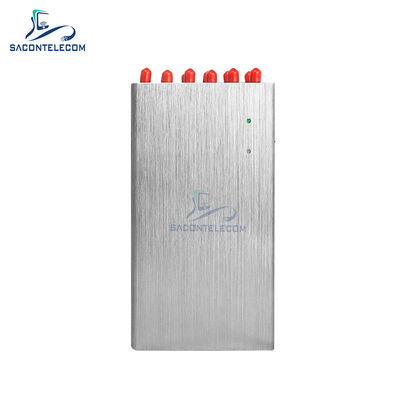 12 बैंड 20W हैंडहेल्ड सिग्नल जैमर 20m रेडियस के साथ 2G 3G 4G 5G वाईफाई जीपीएस लो जैक वीएचएफ यूएचएफ के लिए