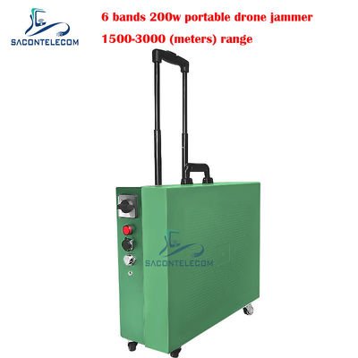 ट्रेलर प्रकार ड्रोन सिग्नल जैमर 200W उच्च शक्ति 3 किमी दूरी के लिए डीजेआई