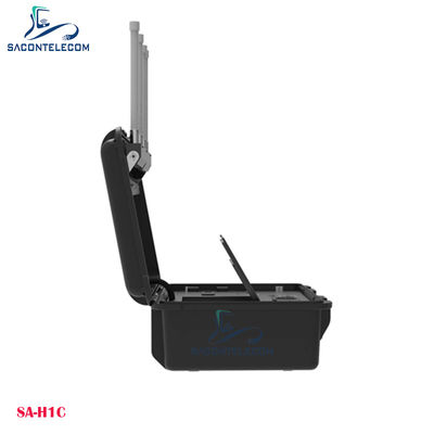 पोर्टेबल सूटकेस यूएवी ड्रोन डिटेक्टर डीजेआई एफपीवी वाईफाई DIY ड्रोन डिटेक्शन 10 किमी तक की दूरी