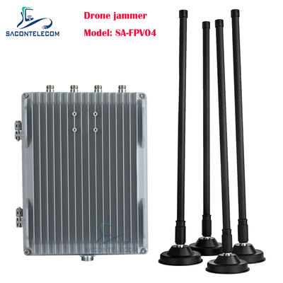 200W 4 चैनल वाहन घुड़सवार ड्रोन सिग्नल जैमर FPV Drone Jammer अनुकूलन योग्य आवृत्तियों के साथ