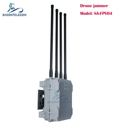200W 4 चैनल वाहन घुड़सवार ड्रोन सिग्नल जैमर FPV Drone Jammer अनुकूलन योग्य आवृत्तियों के साथ