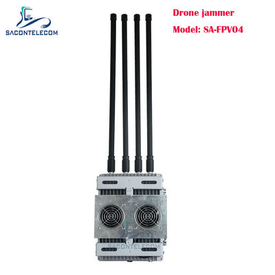 200W 4 चैनल वाहन घुड़सवार ड्रोन सिग्नल जैमर FPV Drone Jammer अनुकूलन योग्य आवृत्तियों के साथ
