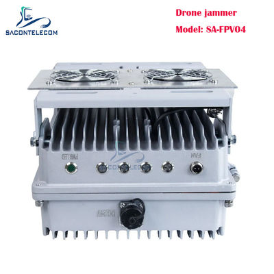 200W 4 चैनल वाहन घुड़सवार ड्रोन सिग्नल जैमर FPV Drone Jammer अनुकूलन योग्य आवृत्तियों के साथ