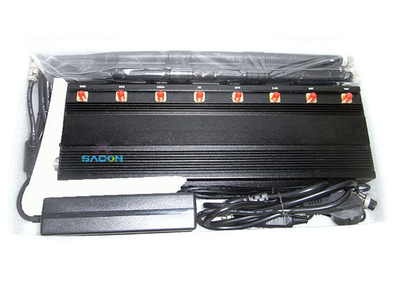 जेल और स्कूलों के लिए 40 मीटर रेंज और 365 दिन काम करने वाला 8 चैनल डेस्कटॉप सेल फोन जैमर