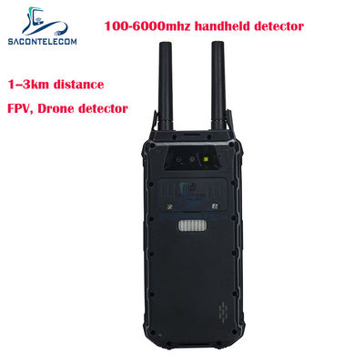 एच2एल 1.5 किमी रेंज हैंडहेल्ड ड्रोन लोकेटर 100-6Ghz पोर्टेबल एफपीवी ड्रोन डिटेक्टर