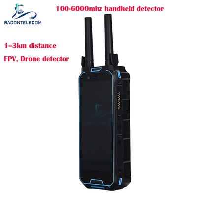 एच2एल 1.5 किमी रेंज हैंडहेल्ड ड्रोन लोकेटर 100-6Ghz पोर्टेबल एफपीवी ड्रोन डिटेक्टर