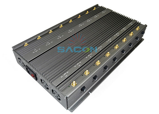 16 एंटीना 5G सिग्नल जैमर ब्लॉकर 100W आउटपुट पावर और 80m जैमिंग रेडियस के साथ