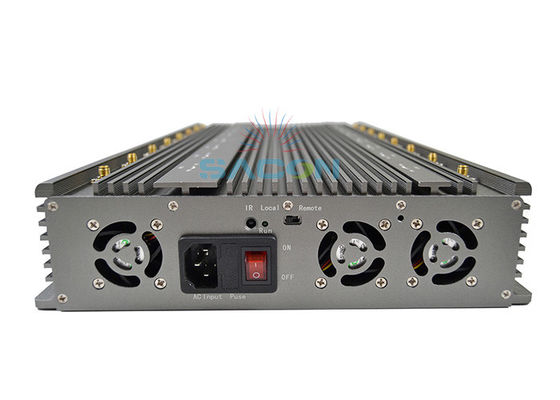 100W 5G सिग्नल जैमर 80m रेंज और मल्टी-फ्रीक्वेंसी जैमिंग के लिए 16 बैंड मोबाइल फोन ब्लॉकर के साथ