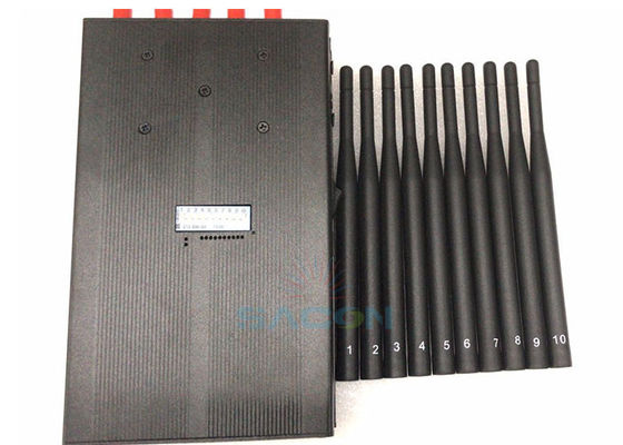 हैंडहेल्ड 5G सिग्नल जैमर ब्लॉकर 10 एंटेना 15 मीटर रेंज और 8000mAh बैटरी के साथ