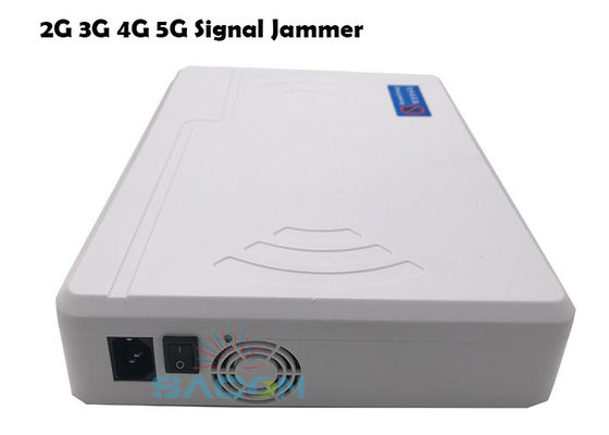 8 चैनल 20W आउटपुट पावर मोबाइल सिग्नल जैमर बिल्ट-इन एंटेना के साथ 2G 3G 4G 5G वाईफाई जीपीएस ब्लॉकिंग के लिए