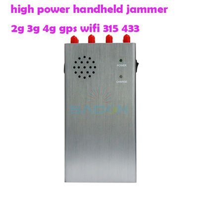 8000mAh बैटरी 8 एंटीना हैंडहेल्ड जीपीएस सिग्नल जैमर 2G 3G 4G सिग्नल ब्लॉकिंग के लिए