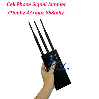 3 बैंड 100m 433mhz 868mhz पोर्टेबल सिग्नल जैमर 8000mAh