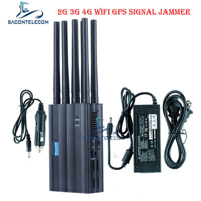 CDMA800 4000mAH पोर्टेबल सिग्नल जैमर DC12V जीपीएस वाईफाई सिग्नल ब्लॉकर