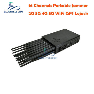 12000mAh 16w मोबाइल फोन सिग्नल ब्लॉकर 20m वाईफाई जीपीएस जैमर 2जी 3जी 4जी 5जी