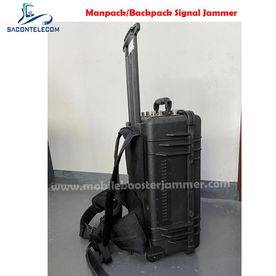 120W उच्च शक्ति 6 चैनल मैनपैक जैमर पेलिकन केस के साथ 2G 3G 4G 5G VHF UHF GPS WiFi ब्लॉकिंग के लिए