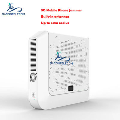 डेस्कटॉप 12 चैनल सिग्नल जैमर, 50 मीटर रेडियस और सुरक्षित मोबाइल फोन ब्लॉकिंग के लिए बिल्ट-इन एंटीना के साथ
