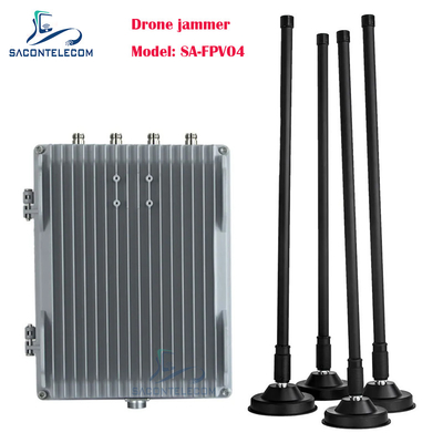 4 चैनल 200W शक्तिशाली ड्रोन सिग्नल जैमर वाहन घुड़सवार FPV ड्रोन जैमर