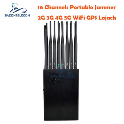 जीपीएस L1 L2 12000mAh मोबाइल फोन सिग्नल जैमर 2G 3G 4G 5G VHF UHF